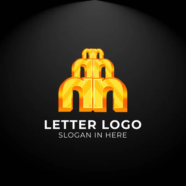 Логотип Вектора Роскоши Двойная Буква Логотип Компании Визитная Карточка Товары — стоковый вектор
