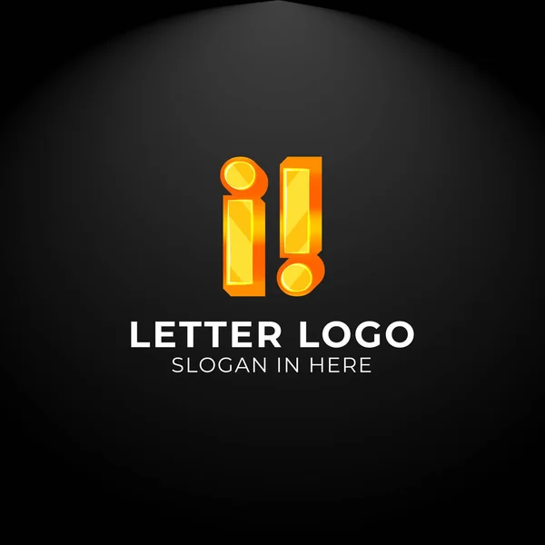 Luksusowy Logotyp Wektorowy Podwójny List Logo Logo Firmy Wizytówki Towaru — Wektor stockowy