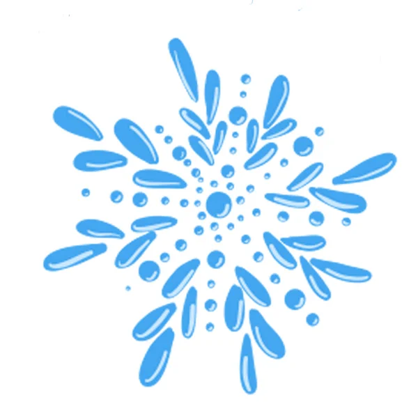 Delikatny niebieski płatek śniegu na białym tle — Zdjęcie stockowe