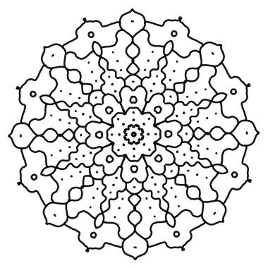 Süslü, yuvarlak çiçek desenli, halka dantelli arka plan