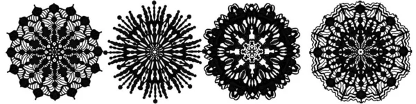 Украшенный круглый цветочный узор, кружевной фон — стоковое фото