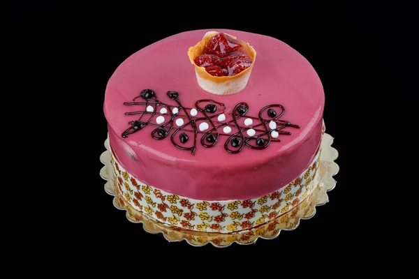 Chocolate Fruit Cake Freshly Made Serve Special Day Birthday Wedding — Stock Photo, Image