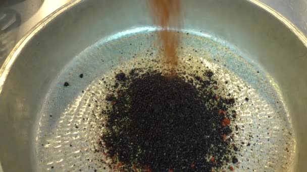 Cook Preparing Cigkofte Turkish Traditional Food Preparation Making Raw Meatballs — Stock Video