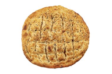 Ramazan Pita (Ramazan Pidesi) Ramazan ayı için geleneksel Türk ekmeği. Taze dilimlenmiş pita ekmeği. .