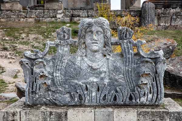 Die Ruinen Der Antiken Stadt Aizonai Mit Dem Zeus Tempel — Stockfoto