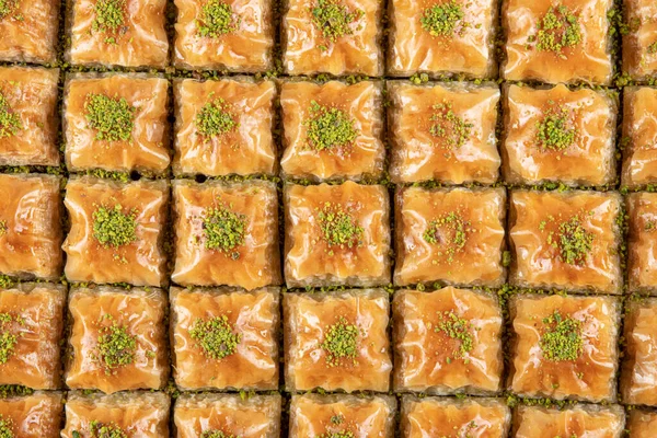 Turkish Dessert Baklava with concept background. Traditional Turkish dessert.