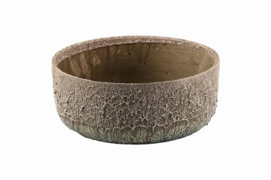 Renkli seramik saksılar. Renkli seramik kaplar indirimde. Beyaz arkaplanda çiçek saksıları koleksiyonu.