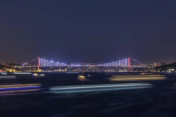 Juillet Pont Des Martyrs Temmuz Sehitler Koprusu Pont Bosphore Istanbul — Photo