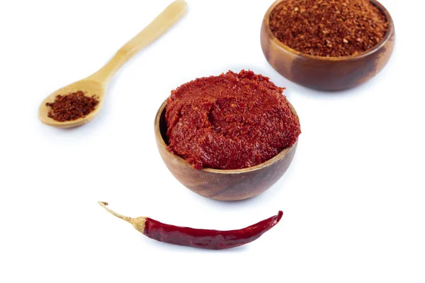 Török Stílusú Paprika Paszta Biber Salcasi Tál Piros Mártással Friss — Stock Fotó