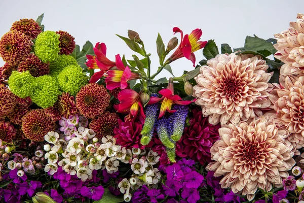 아름다운 꽃다발들을 꽃다발 스튜디오가 배경에서 — 스톡 사진