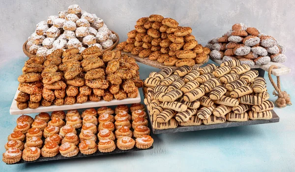Τούρκικη Κουζίνα Τραγανά Φρέσκα Μπισκότα Cookies Προσφέρονται Προς Πώληση Στο — Φωτογραφία Αρχείου
