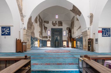 Edirne, Trkiye, May 05, 2024; The Muradiye Mosque is an Ottoman mosque built in the 15th century in Edirne, Turkiye.It is covered with mosaic ceramics. It was built by Murad II and completed in 1435.