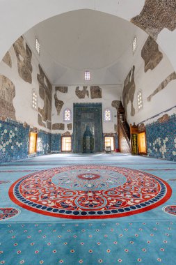 Edirne, Trkiye, May 05, 2024; The Muradiye Mosque is an Ottoman mosque built in the 15th century in Edirne, Turkiye.It is covered with mosaic ceramics. It was built by Murad II and completed in 1435.