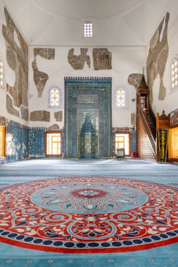 Edirne, Trkiye, May 05, 2024; The Muradiye Mosque is an Ottoman mosque built in the 15th century in Edirne, Turkiye.It is covered with mosaic ceramics. It was built by Murad II and completed in 1435.