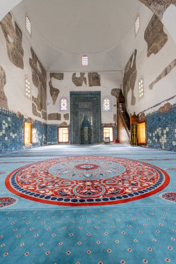 Edirne, Trkiye, May 05, 2024; The Muradiye Mosque is an Ottoman mosque built in the 15th century in Edirne, Turkiye.It is covered with mosaic ceramics. It was built by Murad II and completed in 1435.