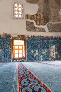 Edirne, Trkiye, May 05, 2024; The Muradiye Mosque is an Ottoman mosque built in the 15th century in Edirne, Turkiye.It is covered with mosaic ceramics. It was built by Murad II and completed in 1435.