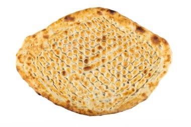 Tirnak pide, Türk Pita. Ramazan ayı için geleneksel Türk ekmeği. Taze dilimlenmiş pita ekmeği. Susamlı Ramazan kavramı.