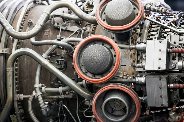 Kaunas Lithuania 2016 Passenger Airplane Engine — Stock Photo, Image