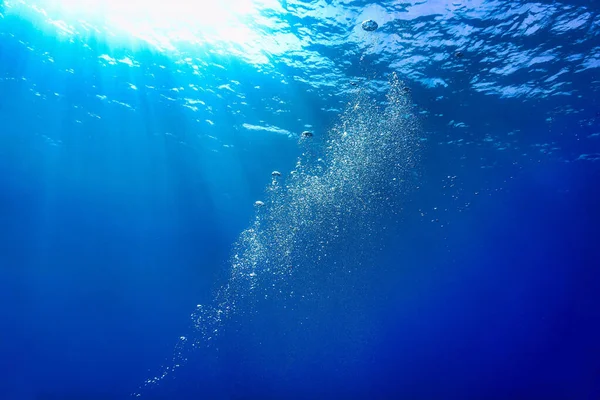 Künstlerische Unterwasser Fotokunst Von Luftblasen — Stockfoto
