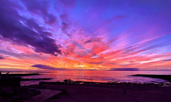 Beautiful Colorful Sunset Atlantic Ocean — Stock Photo, Image