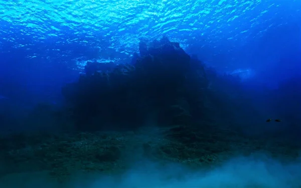 Hermosa Montaña Submarina Desde Una Inmersión Las Islas Canarias Océano —  Fotos de Stock