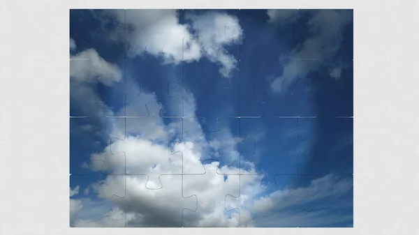 Nubes hermosas cielo, luz, azul, naturaleza, hermoso, color, 3D-imagen —  Fotos de Stock