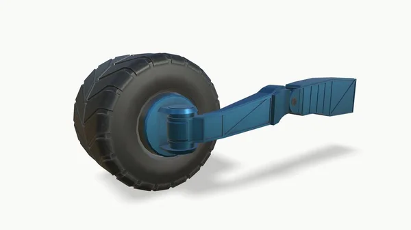 Beyaz arka planda kış lastiği tekerleği. Kırpma yolu dahil. 3d illüstrasyon 3d görüntüleme