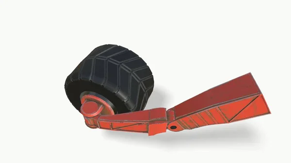冬季轮胎,白色背景的车轮.包括收割路径。3D说明3d渲染 — 图库照片