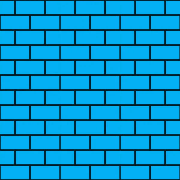 A blue brick wall. The brick wall painted in blue 3d-illustration 3d-rendering.