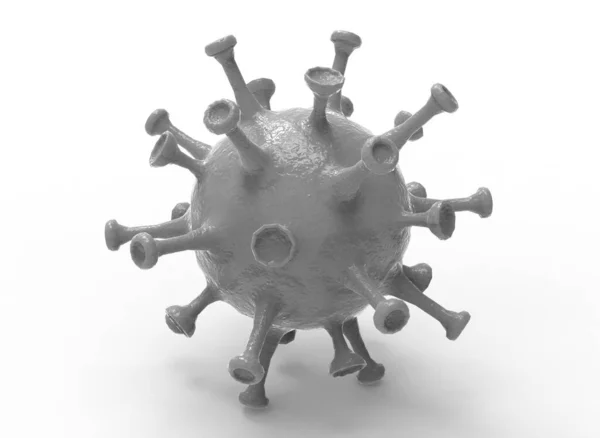 Virus Viscoso Con Rayas Ilustración Renderizado — Foto de Stock