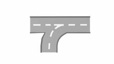 Farklı köşelerde yollar ve sokaklar 3 boyutlu oluşturma.