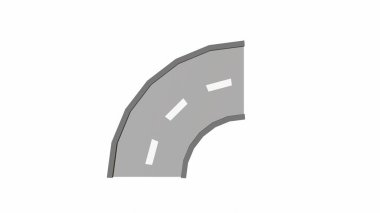 Farklı köşelerde yollar ve sokaklar 3 boyutlu oluşturma.