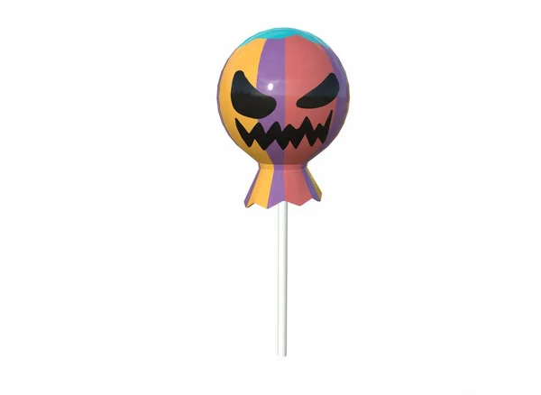 Lollipop Halloween White Background Rendering — Stockfoto