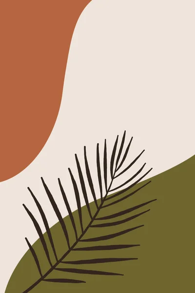 Минималистическая Иллюстрация Печати Стеновые Плакаты Дизайн Интерьера Ботаническая Иллюстрация — стоковое фото