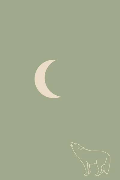 Мінімалістична Ілюстрація Друку Настінні Плакати Дизайн Інтер Єру Ботанічна Ілюстрація — стокове фото