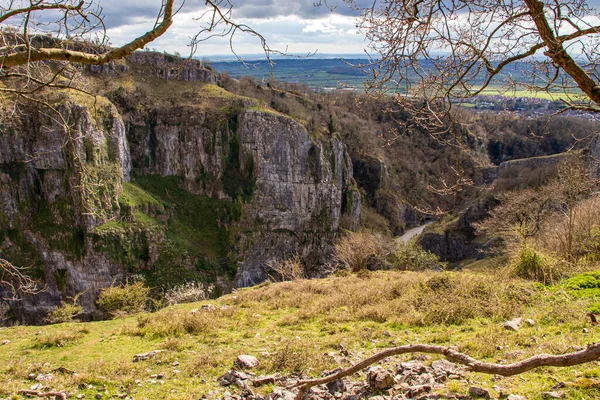 Cheddar Gorge Mendip Hills Somerset Αγγλία Όμορφη Θέα Από Βουνά — Φωτογραφία Αρχείου