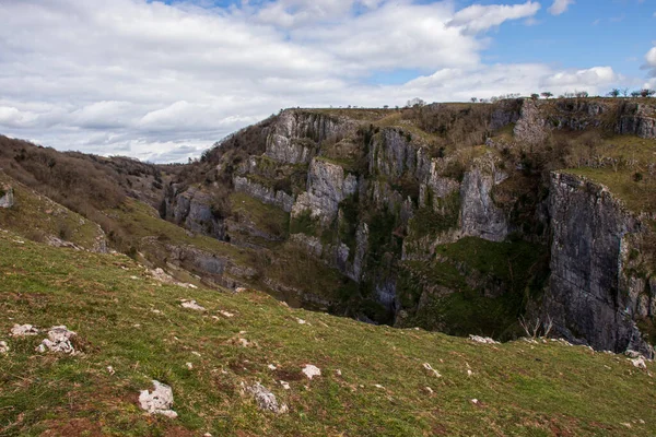 Cheddar Gorge Mendip Hills Somerset Engeland Prachtig Uitzicht Vanaf Bergen — Stockfoto