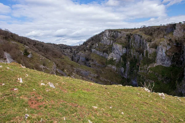 Cheddar Gorge Mendip Hills Somerset Engeland Prachtig Uitzicht Vanaf Bergen — Stockfoto