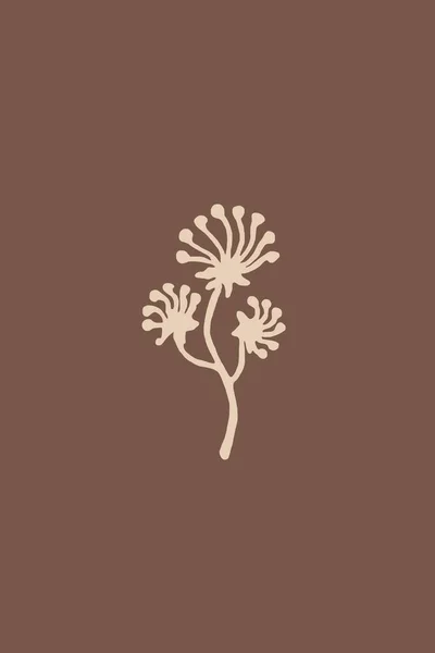 Minimalistisch Afdrukbare Botanische Illustratie Planten Illustratie Home Decor — Stockfoto