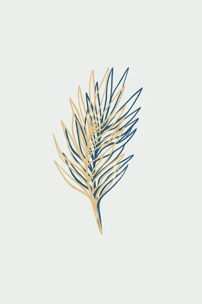 Minimalistisch Afdrukbare Botanische Illustratie Planten Illustratie Home Decor — Stockfoto