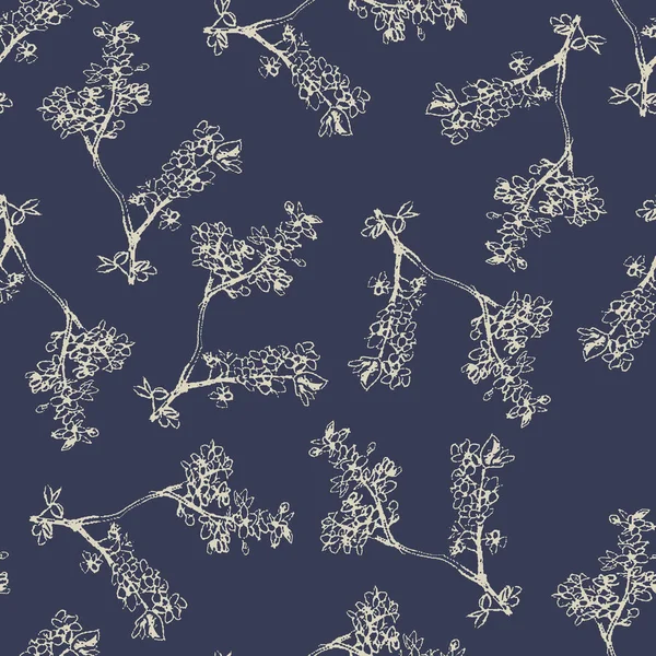 Botaniczny Bezszwowy Wzór Tekstura Roślin Tkanin Opakowań Tapet Papieru Druk — Zdjęcie stockowe