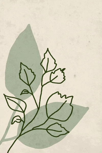 Botanický Plakát Plakát Současného Umění Abstraktní Vzor Pro Tisk Obal — Stock fotografie