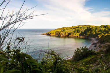 İngiltere 'de Brixham-Berry baş güzelliği manzarası.