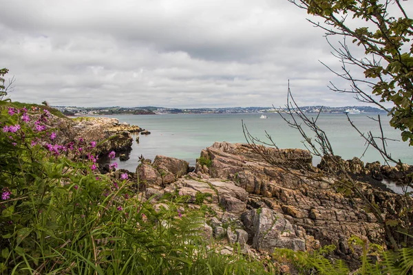 Brixham Devon England Beautiful Seaside Landscape Summer Sunny Day — 图库照片