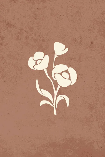 Botanical Wall Art Design Print Cover Wallpaper Social Media Flowers — Stock Fotó