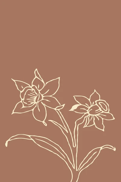 Мінімалістичні Ілюстрації Настінна Графіка Весняні Квіти Ілюстрації Дизайн Друку Обкладинки — стокове фото