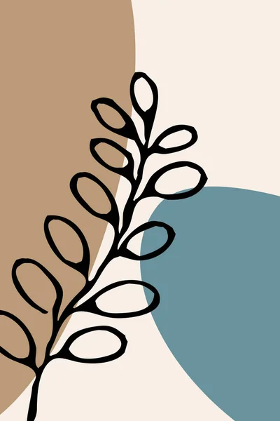 Ботанические Плакаты Плакат Современного Искусства Абстрактный Рисунок Печати Обложки Обоев — стоковое фото