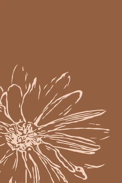 Современная Ботаническая Иллюстрация Середины Века Модный Современный Дизайн Минималистские Цветы — стоковое фото