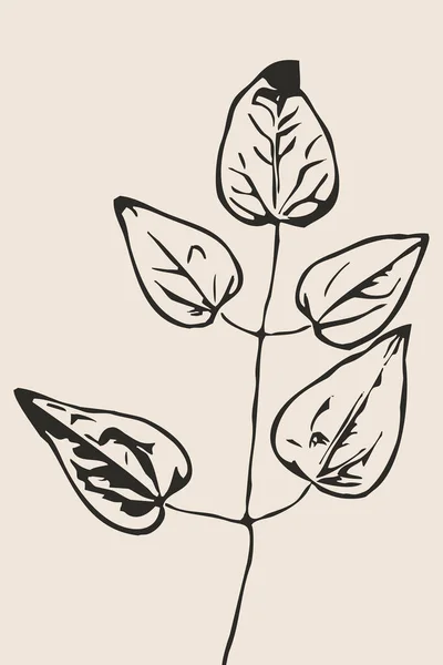 Постер Сучасного Мистецтва Ботанічне Настінне Мистецтво Дизайн Друку Обкладинки Шпалер — стокове фото