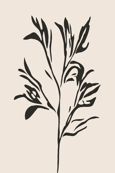 Kortárs Művészeti Plakát Botanikus Falművészet Nyomtatás Címlap Tapéta Közösségi Média — Stock Fotó